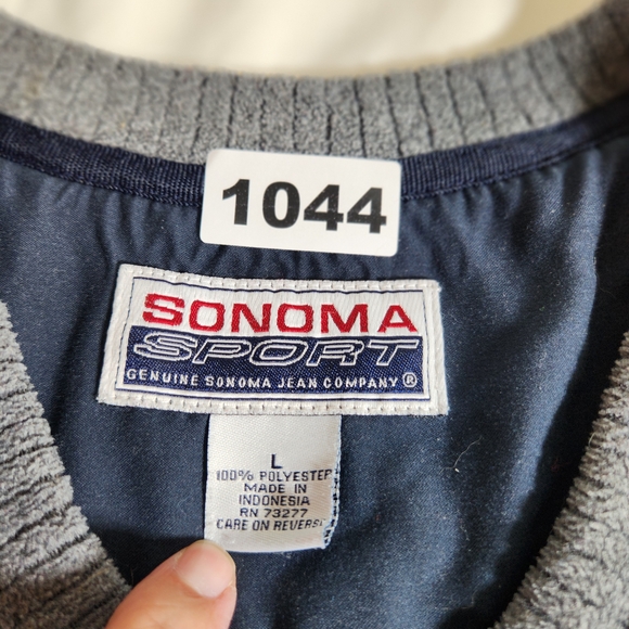 Sonoma Gray V-Neck Men's Long Sleeve Sweater Size L - Picture 3 of 6